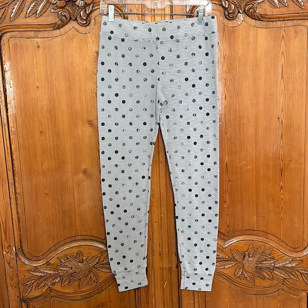 Stateside Poly/Cotton Blend Thermal Polkadot Sweatpant